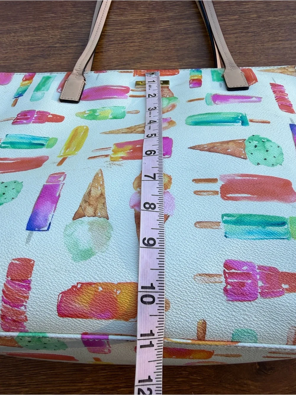 Kate Spade Flavor of the Month Ice Cream Print Large Tote Bag Multicolor